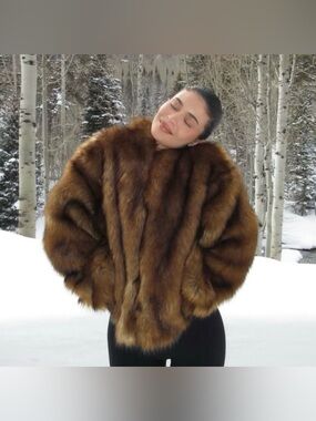 NWT KHY Faux Fur Jacket in Cedar S/M